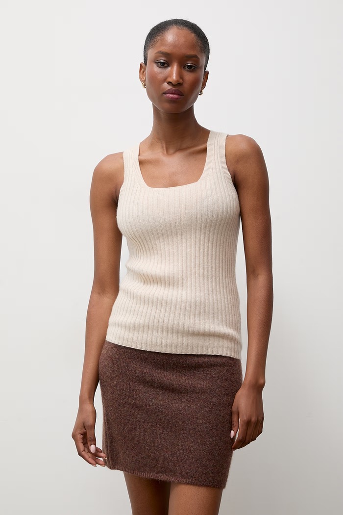 Top swetrowy damski wełniany Answear.LAB ZW22230 beżowy