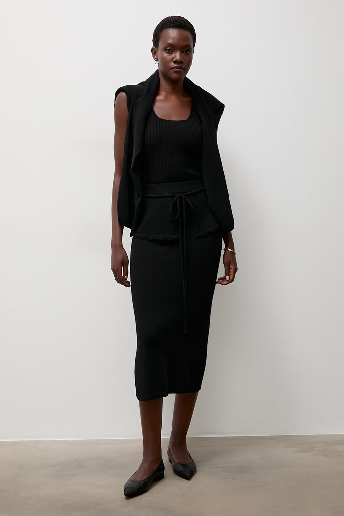 Answear.LAB Top swetrowy damski wełniany ZW22230 czarny WA26