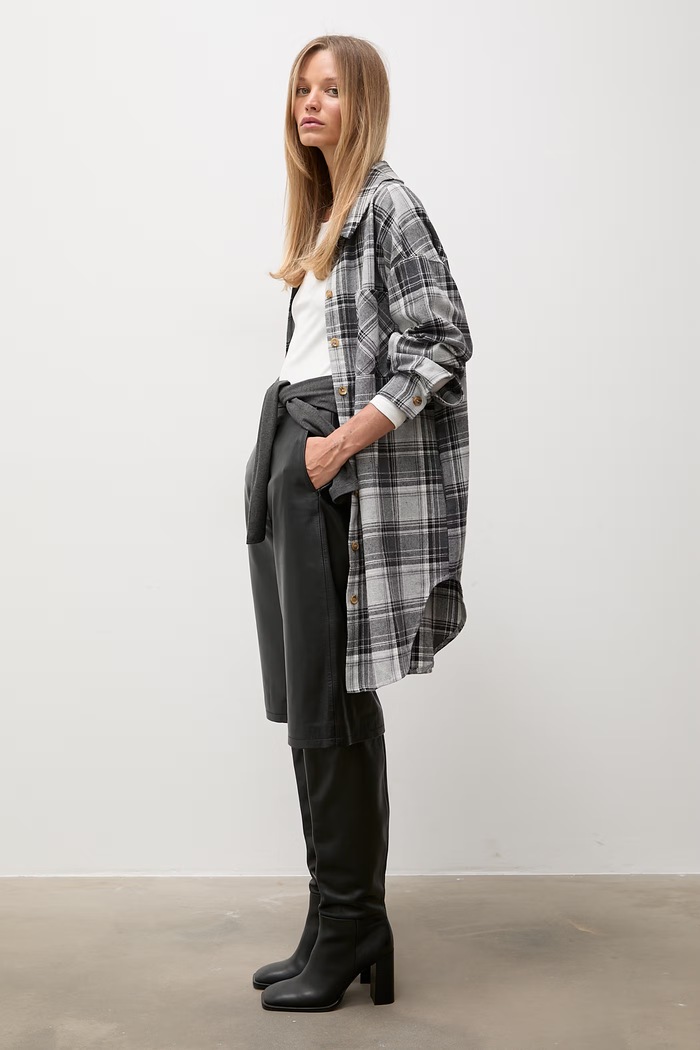 Answear.LAB koszula damska z bawełną AW27-095.isr szary WA26