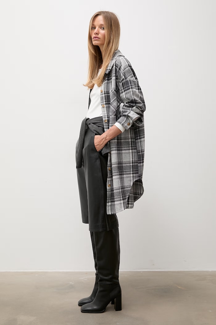 Answear.LAB koszula damska z bawełną AW27-095.isr szary WA26
