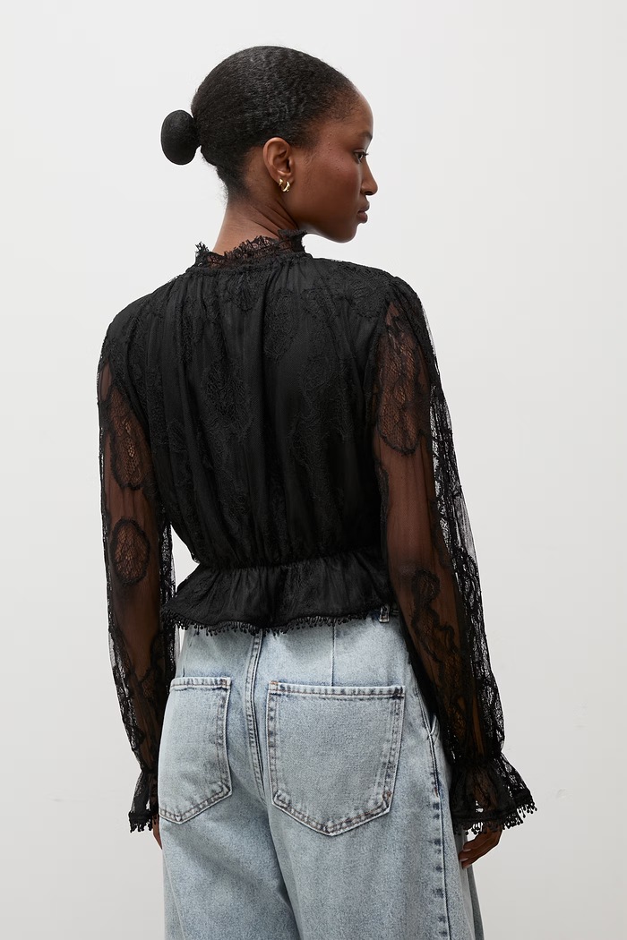 Odzież Answear.LAB bluzka damska koronkowa 81099.fjr czarny