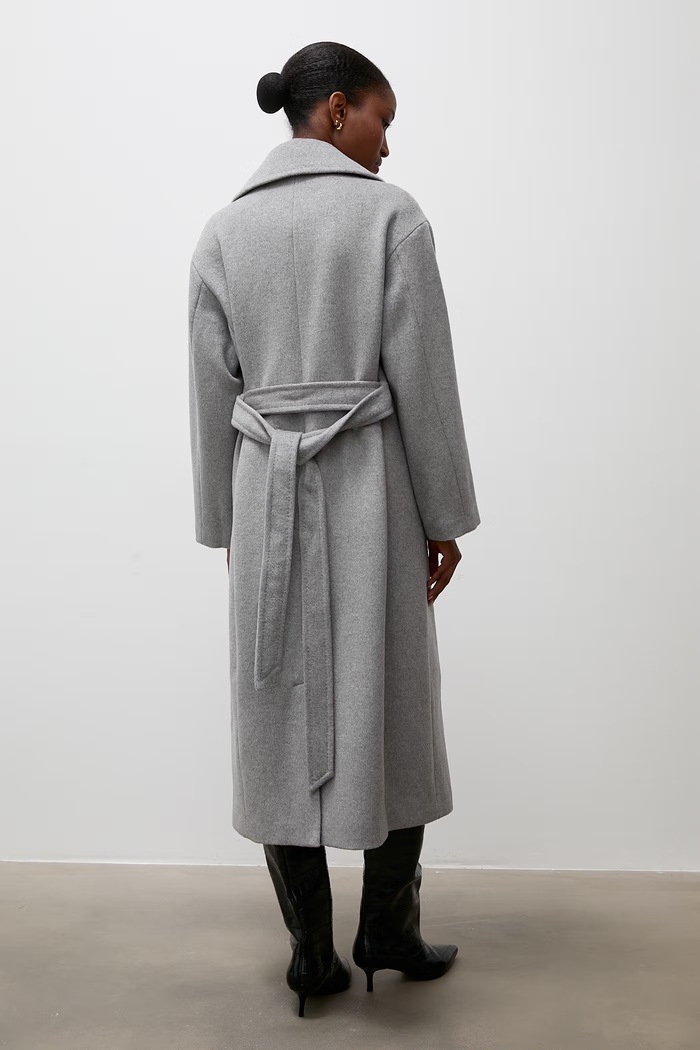 Elegancki płaszcz damski z wełną Answear.LAB WA26.KPD016 szary