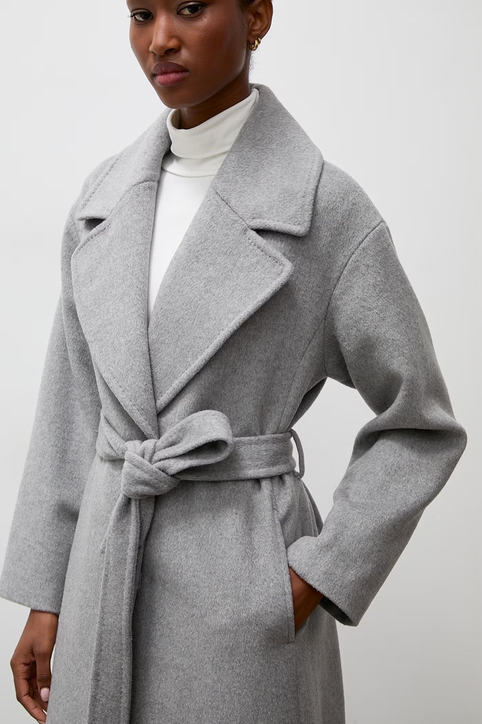 Answear.LAB Elegancki płaszcz damski z wełną WA26.KPD016