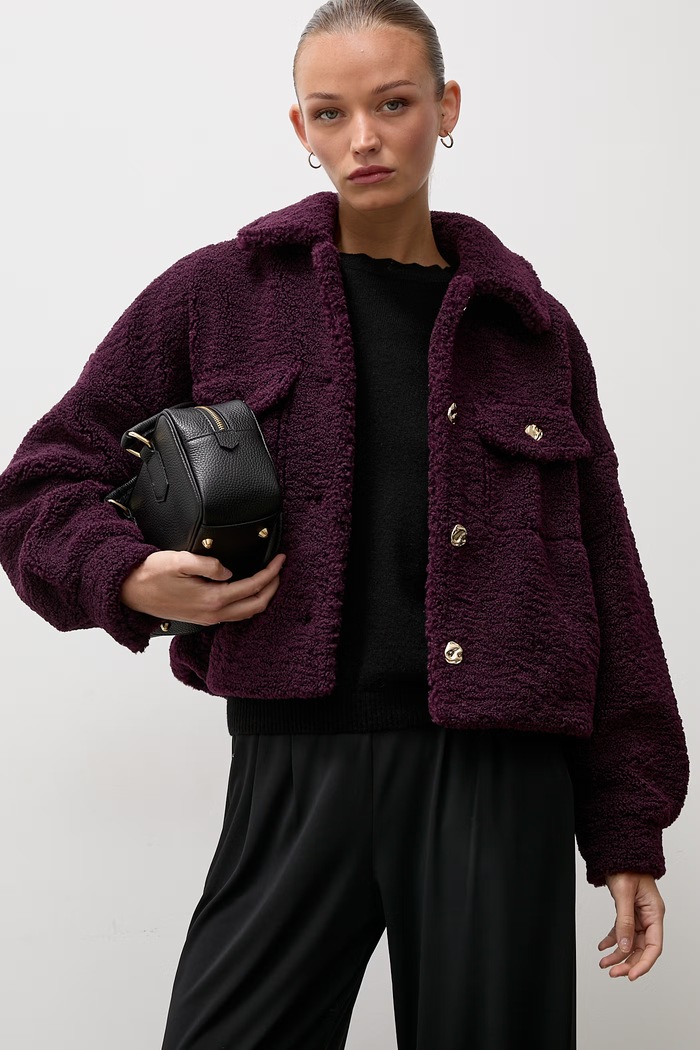 Kurtka oversize damska Answear.LAB 8811.fak fioletowy