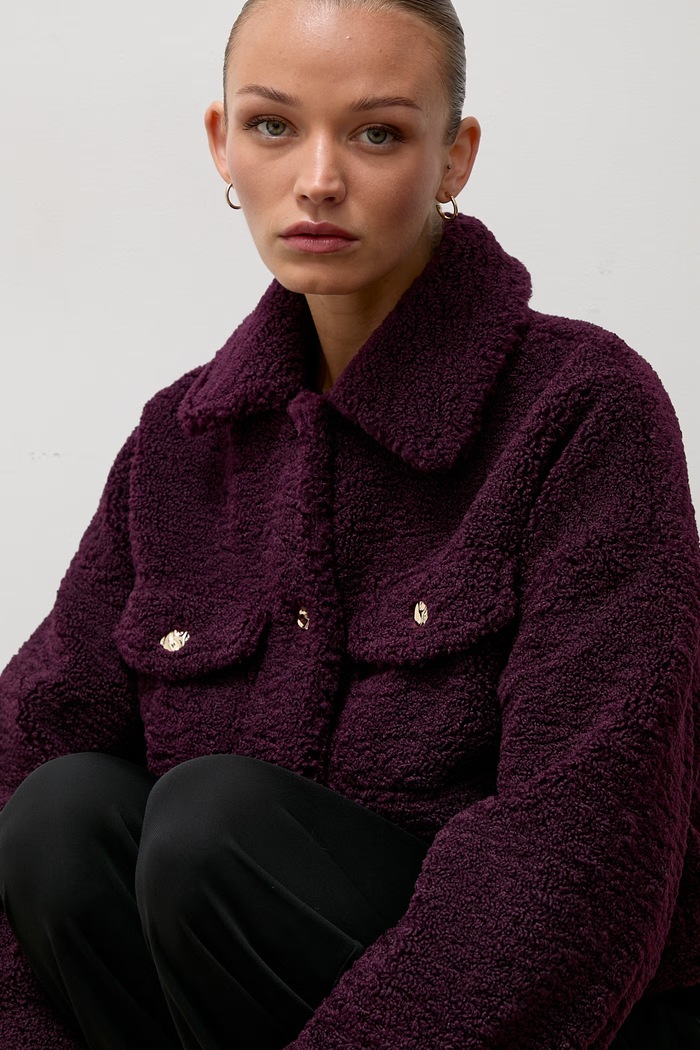 Kurtka oversize damska Answear.LAB fioletowy 8811.fak