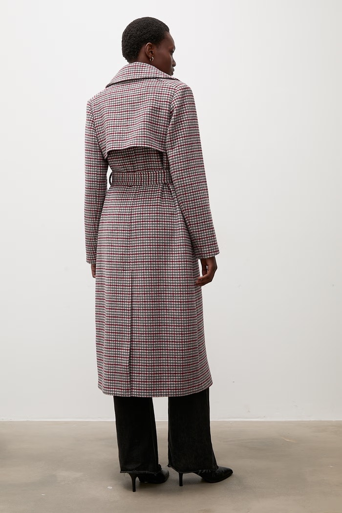 Odzież Answear.LAB Trencz damski z wełną WA26-KUD038 multicolor