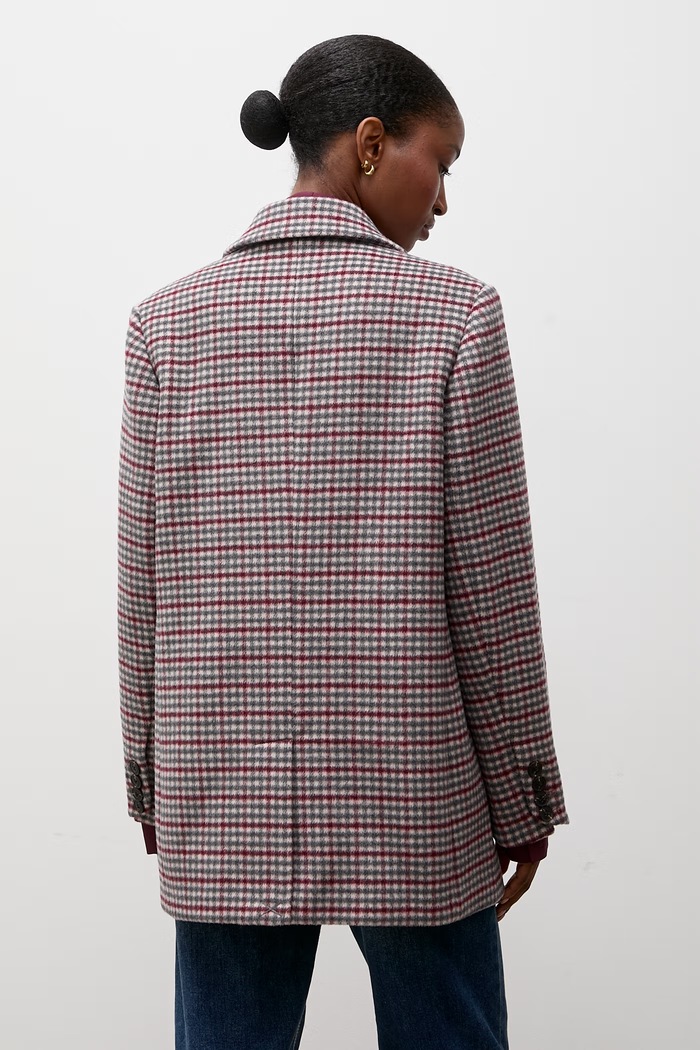 Odzież Answear.LAB Płaszcz damski z wełną WA26-KUD040 multicolor
