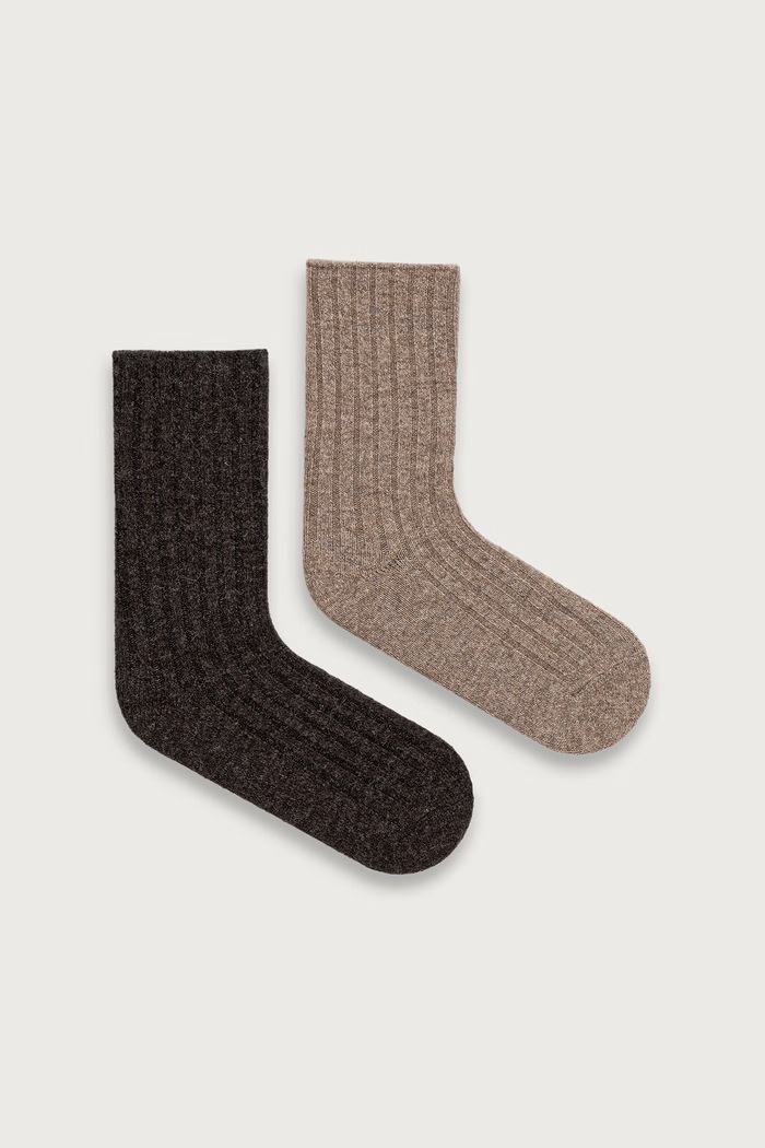 Answear.LAB Skarpety damskie brązowy SOCKS