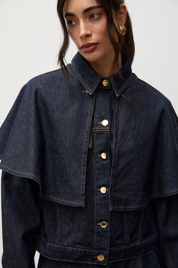 Kurtka damska jeansowa Answear.LAB granatowy CK0956.tok