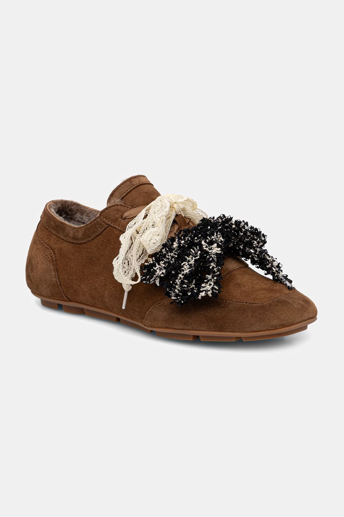 Obuwie Answear.LAB Sneakersy damskie zamszowe LT059L-1.cjk brązowy
