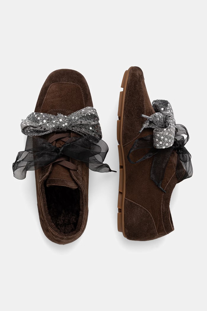 Answear.LAB Sneakersy damskie zamszowe LT059L-1.cjk brązowy WA26