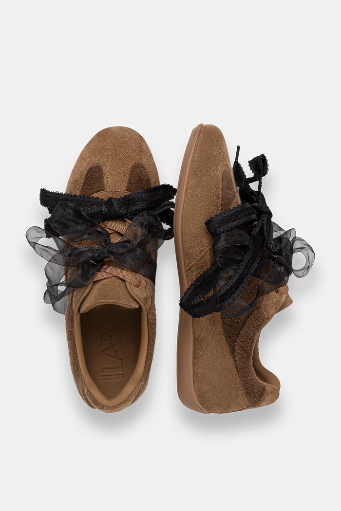 Answear.LAB Sneakersy damskie zamszowe LT062-2.cjk brązowy WA26