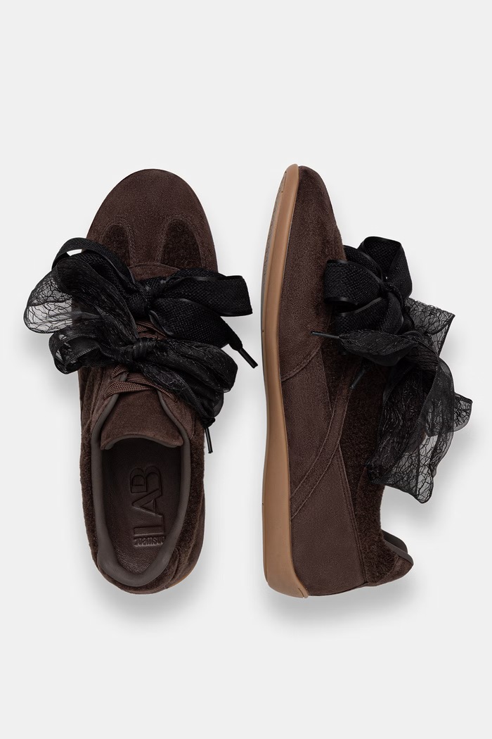 Answear.LAB Sneakersy damskie zamszowe LT062-2.cjk brązowy WA26