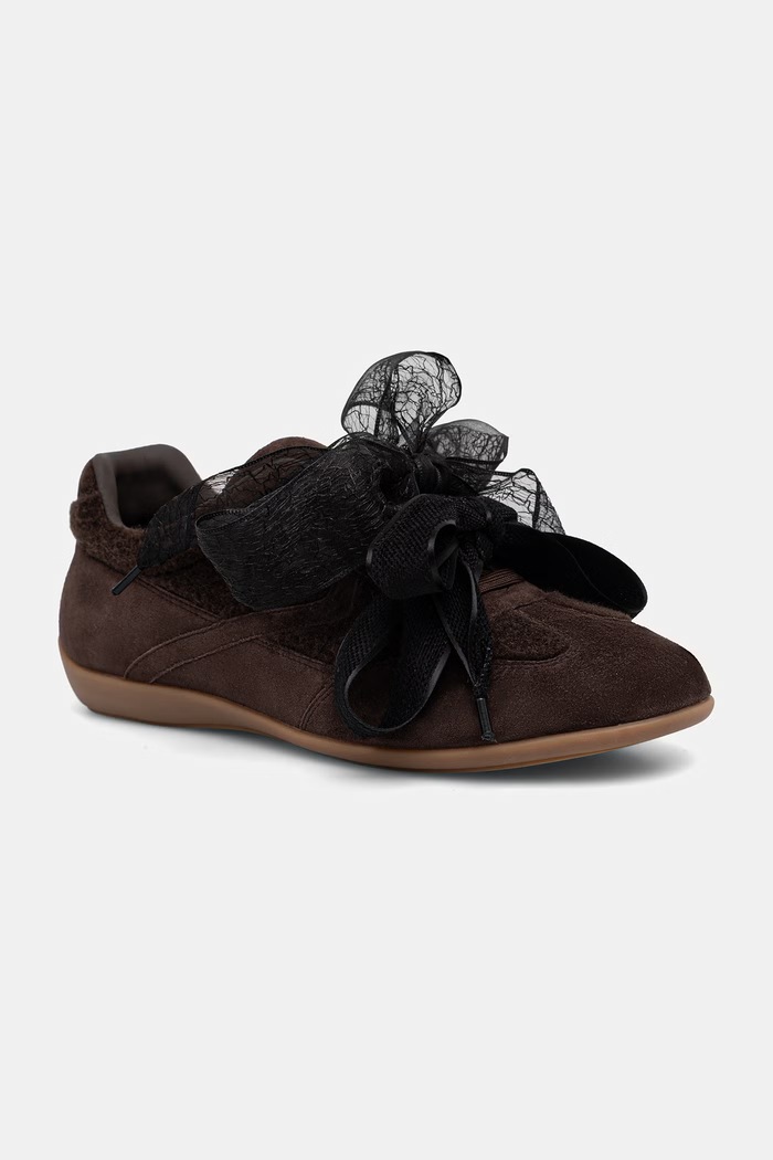 Obuwie Answear.LAB Sneakersy damskie zamszowe LT062-2.cjk brązowy