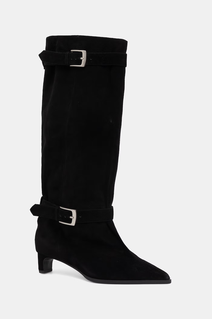 Answear.LAB Kozaki damskie zamszowe LT120K-17Y3.cjk czarny WA26