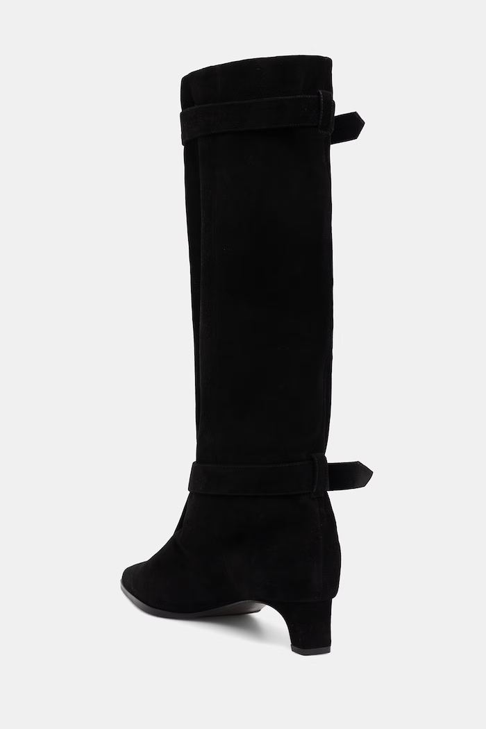 Obuwie Answear.LAB Kozaki damskie zamszowe LT120K-17Y3.cjk czarny
