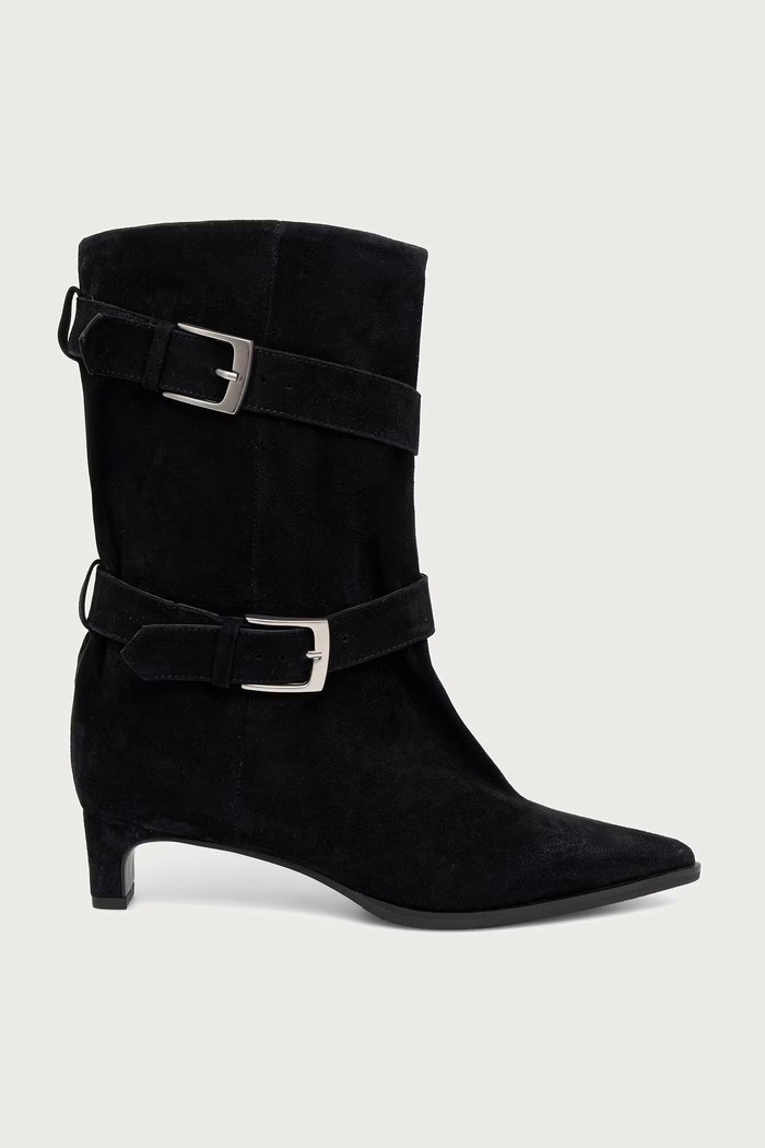 Answear.LAB Botki damskie zamszowe LT120K-10Y5.cjk czarny WA26