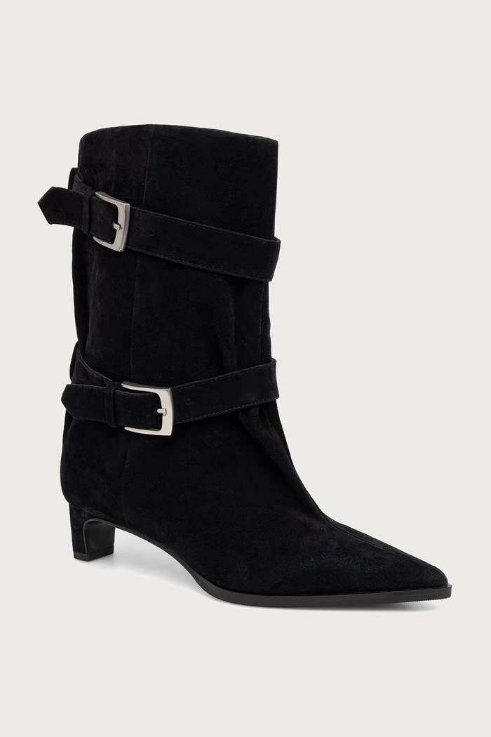 Obuwie Answear.LAB Botki damskie zamszowe LT120K-10Y5.cjk czarny
