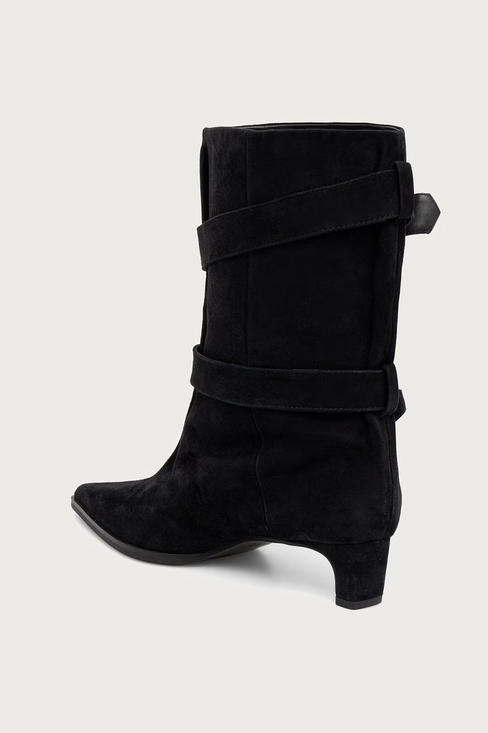Botki damskie zamszowe Answear.LAB LT120K-10Y5.cjk czarny