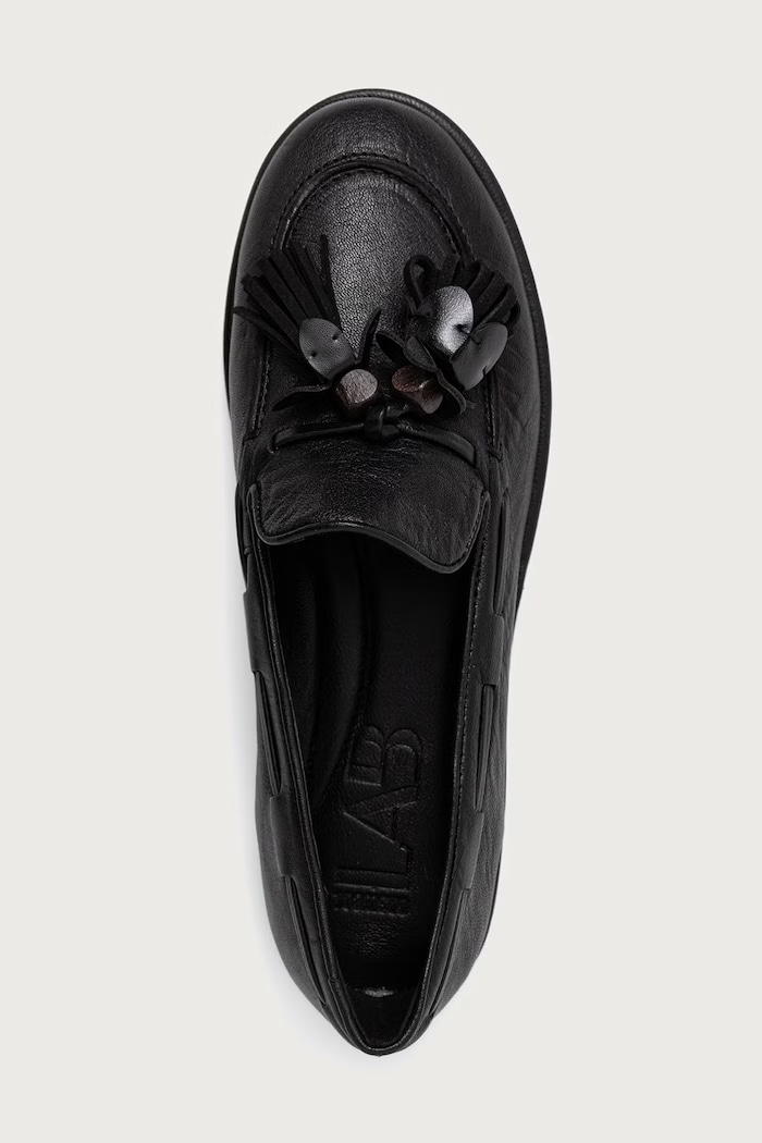Mokasinke za žene od kože Answear.LAB V2513-93.cjk crna