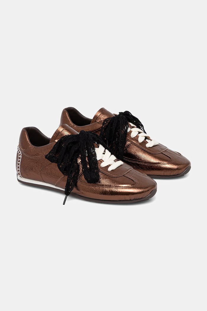 Answear.LAB sneakersy damskie skórzane brązowy V2286-158.1.cjk
