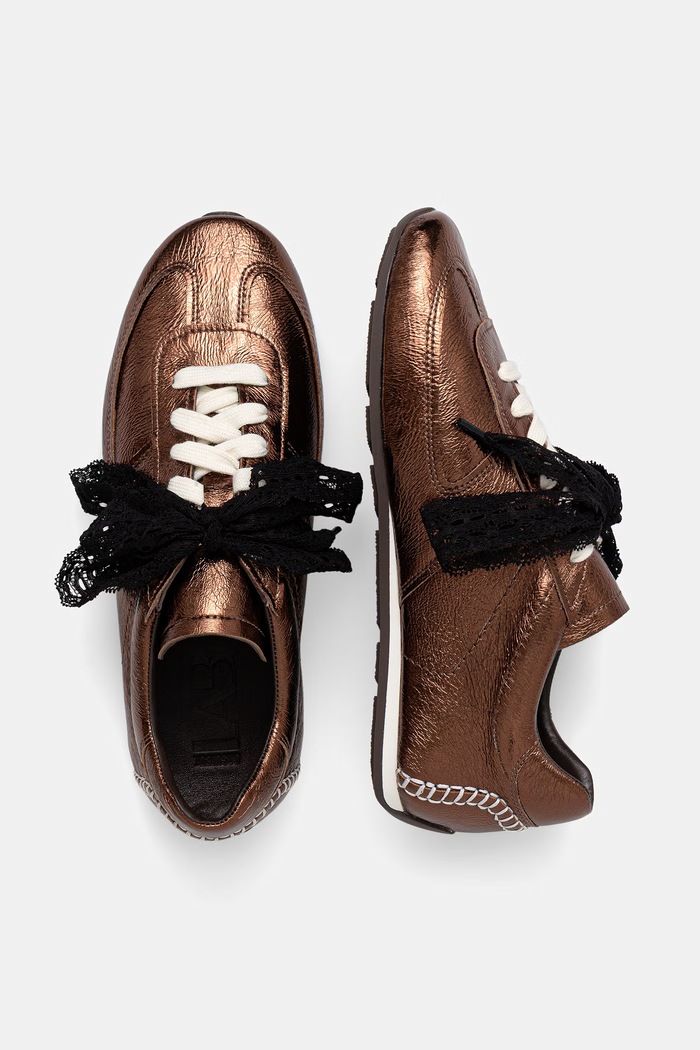 Answear.LAB sneakersy damskie skórzane V2286-158.1.cjk brązowy WA26