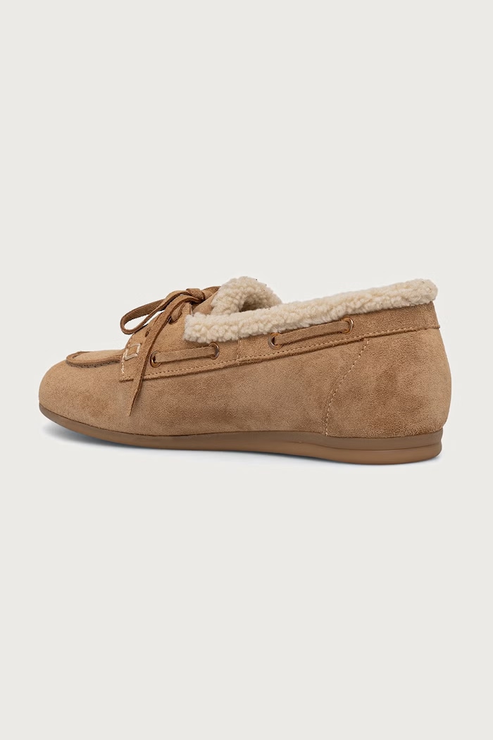 Obuwie Answear.LAB Mokasyny damskie zamszowe 46341.tjk beżowy