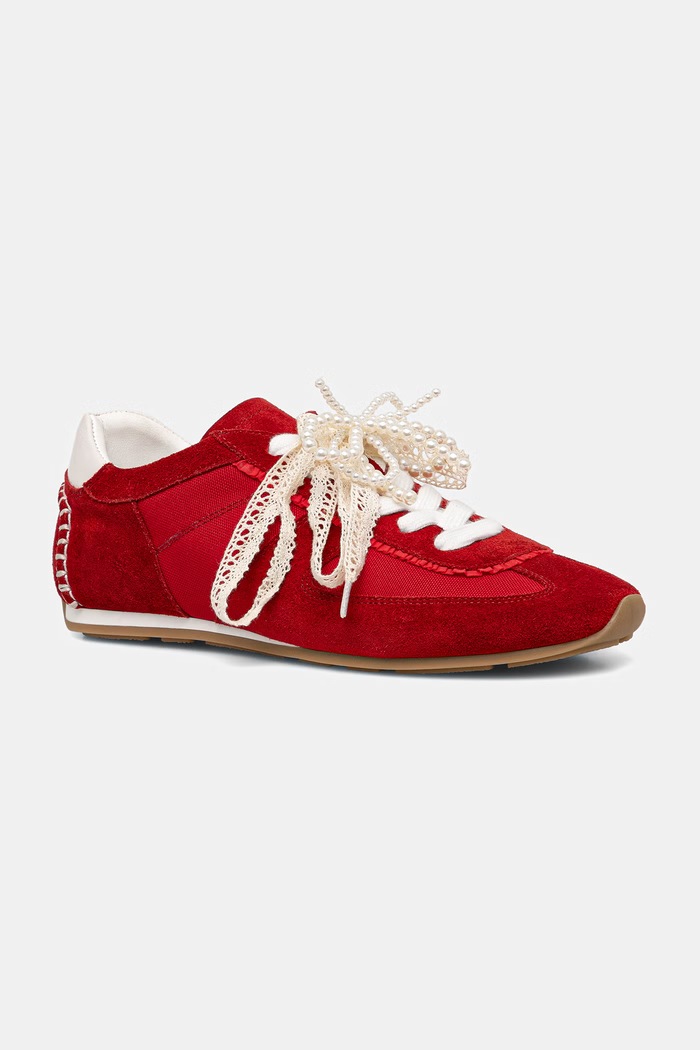 Obuwie Answear.LAB sneakersy damskie zamszowe V2286H-168.cjk czerwony