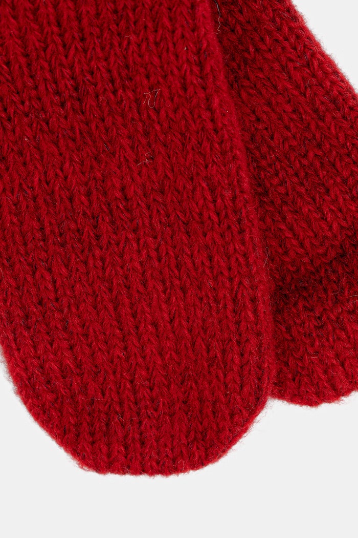Akcesoria Answear.LAB Rękawiczki damskie z wełną merino 2208538 czerwony