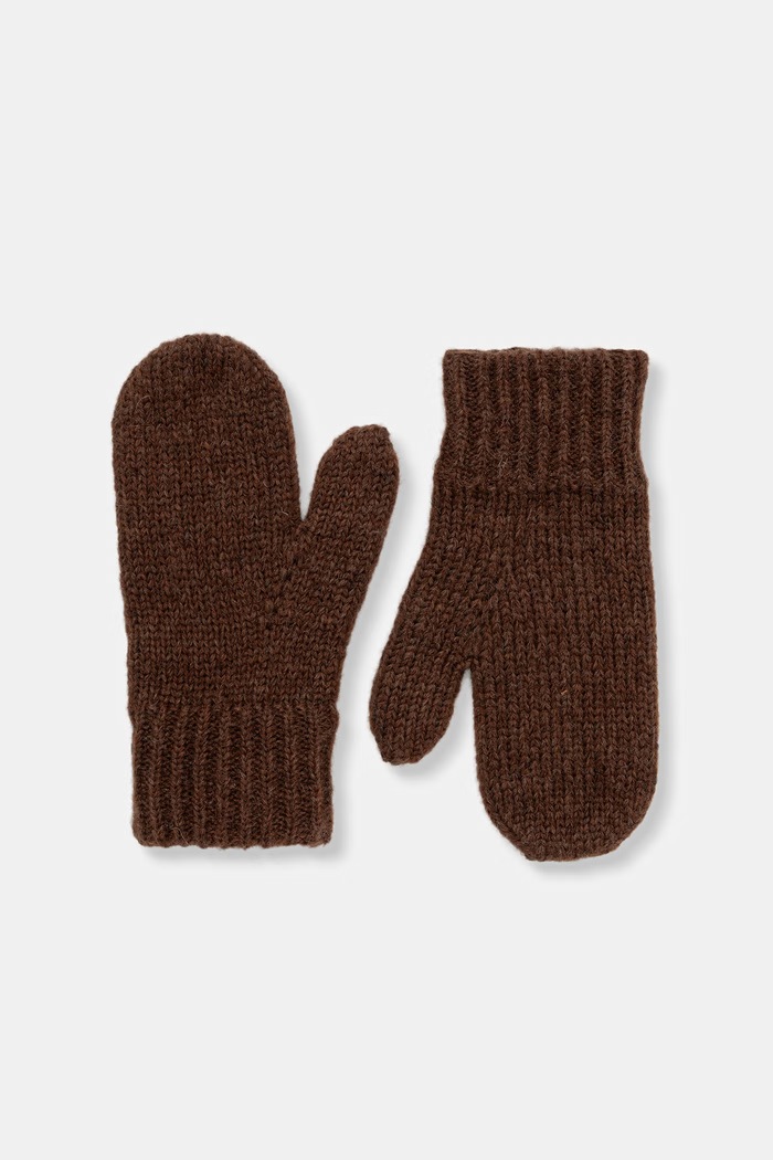Answear.LAB Rękawiczki damskie z wełną merino 2208538 brązowy WA26