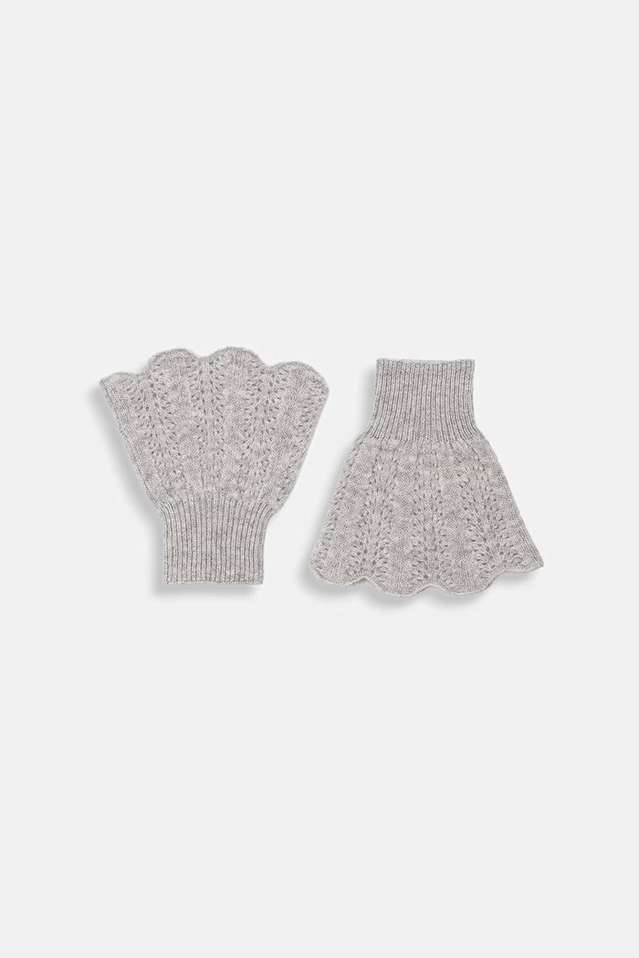 Answear.LAB Ozdobne rękawki damskie z wełny merino WA26-RED006 szary WA26