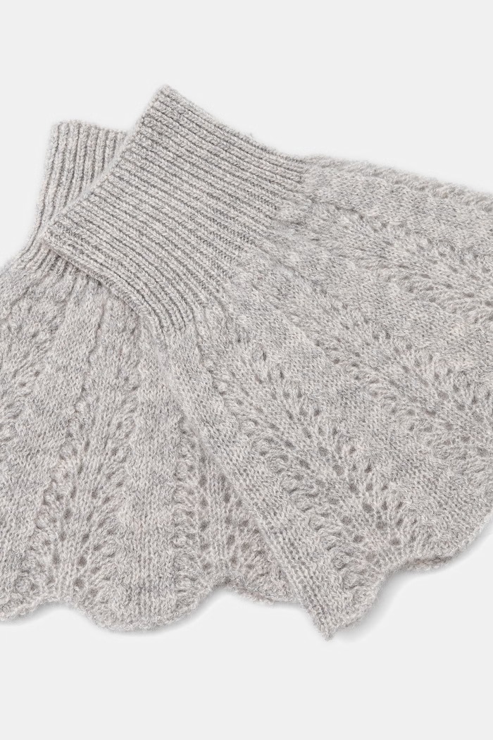 Akcesoria Answear.LAB Ozdobne rękawki damskie z wełny merino WA26-RED006 szary