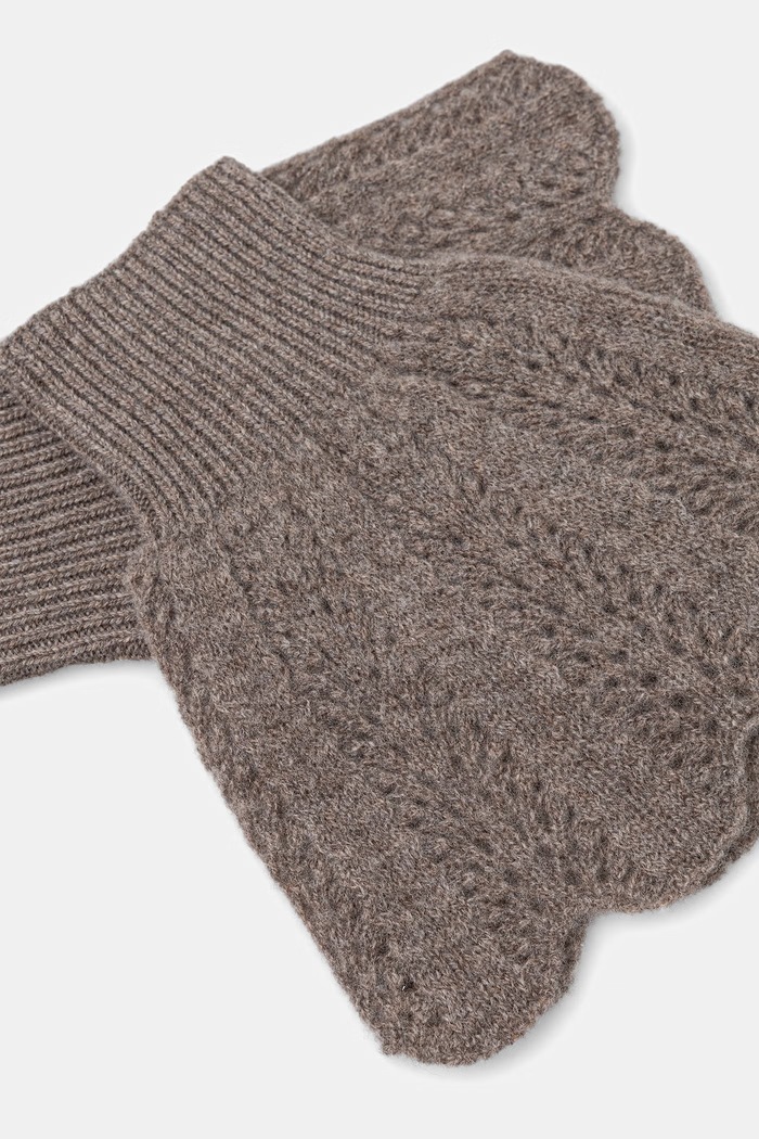 Akcesoria Answear.LAB Ozdobne rękawki damskie z wełny merino WA26-RED006 brązowy