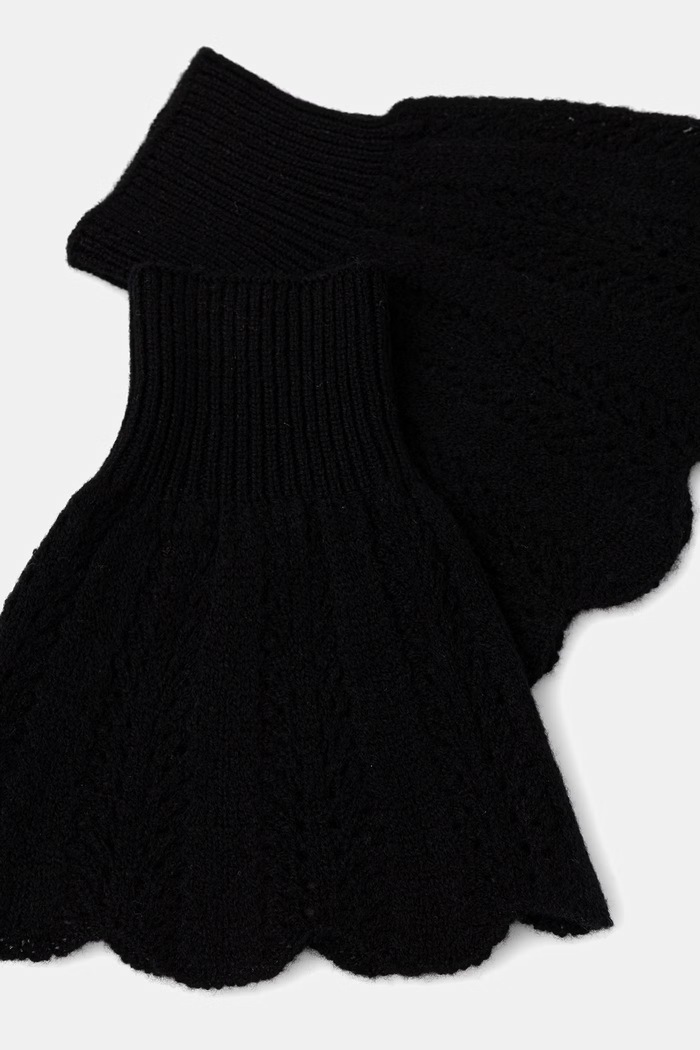Akcesoria Answear.LAB Ozdobne rękawki damskie z wełny merino WA26-RED006 czarny