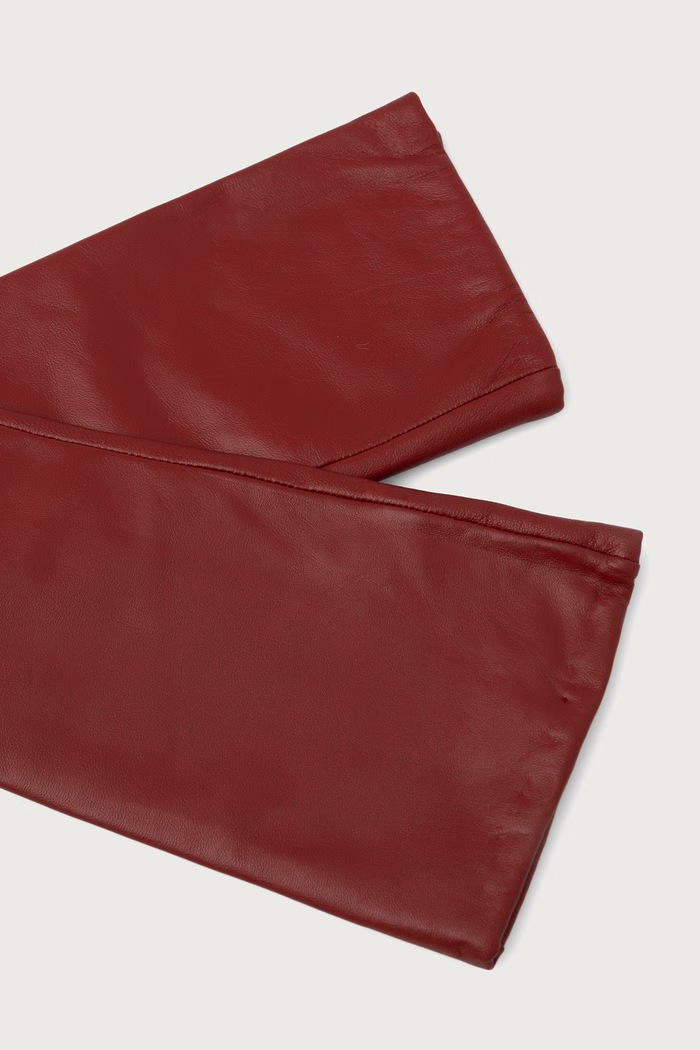 Answear.LAB Rękawiczki damskie skórzane gloves1.cjk czerwony WA26