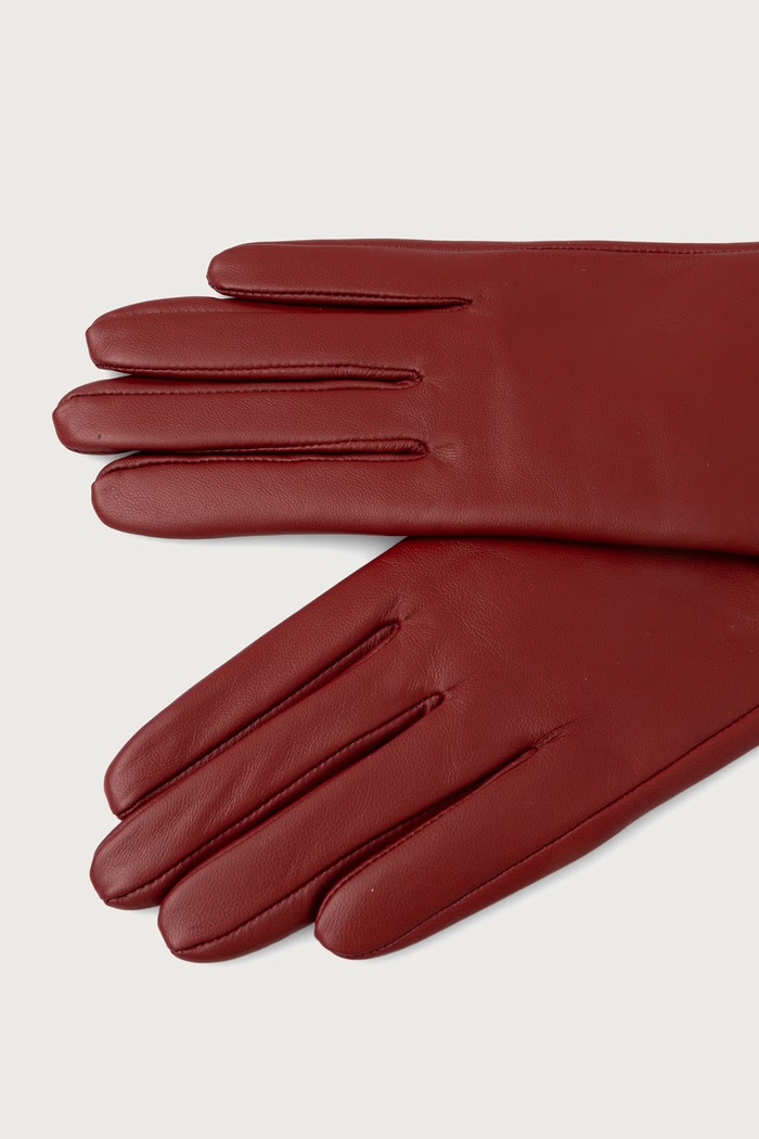 Akcesoria Answear.LAB Rękawiczki damskie skórzane gloves1.cjk czerwony