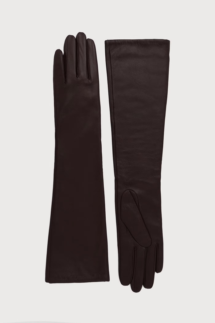 Answear.LAB Rękawiczki damskie skórzane brązowy gloves1.cjk