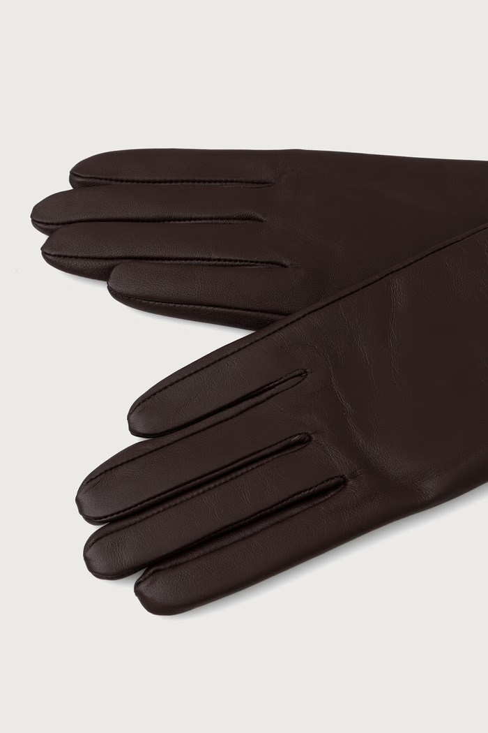 Answear.LAB Rękawiczki damskie skórzane gloves1.cjk brązowy WA26