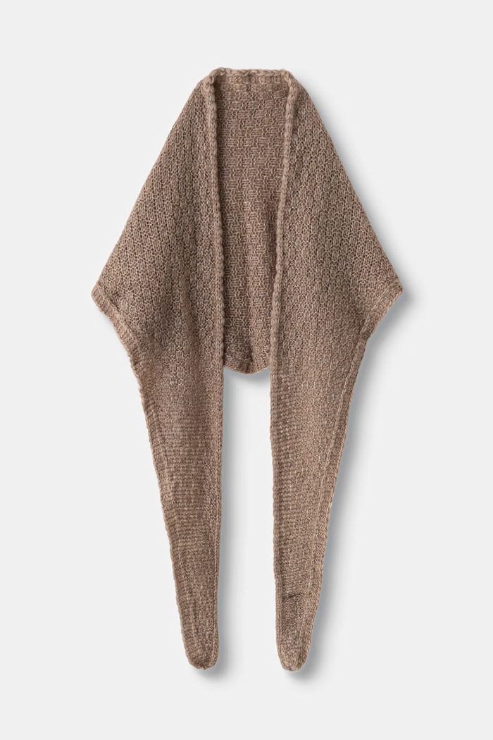 Answear.LAB Chusta damska z wełną merino WA25-SAD008 | 2506042 beżowy WA26