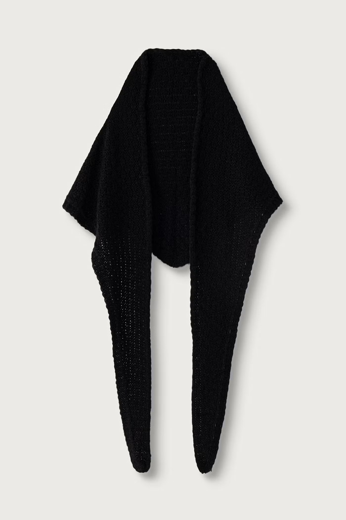 Answear.LAB Chusta damska z wełną merino WA25-SAD008 | 2506042 czarny WA26