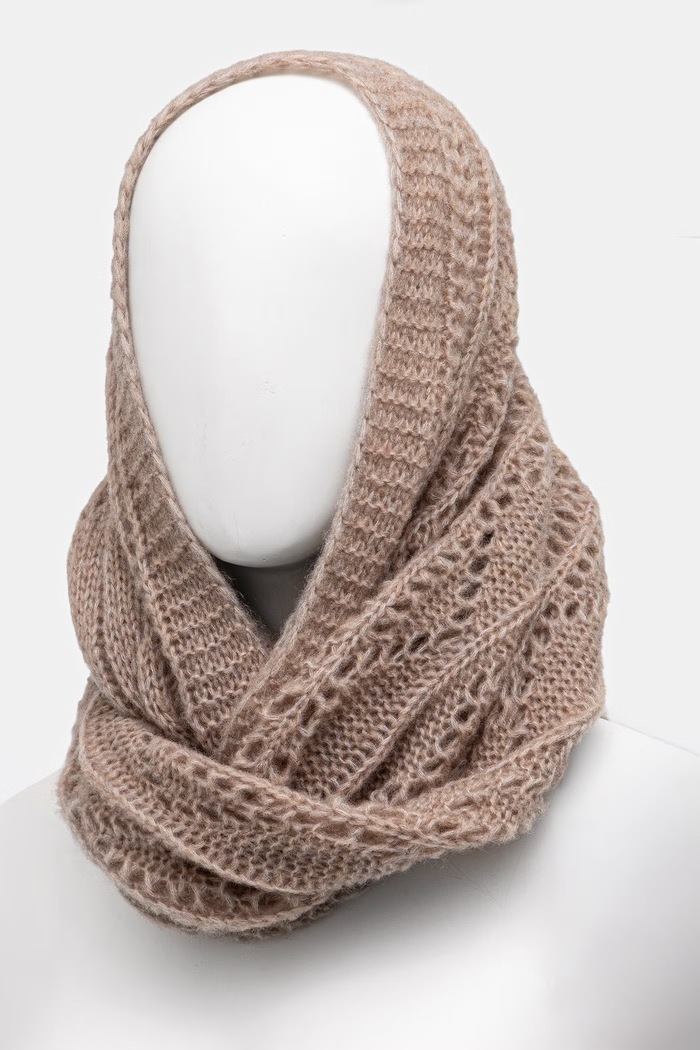 Komin damski z wełną merino Answear.LAB WA25-SAD012 | 2506045 beżowy