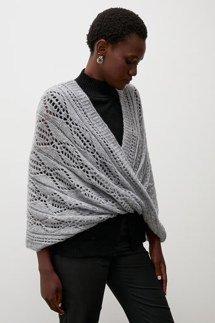 Akcesoria Answear.LAB Komin damski z wełną merino WA25-SAD012 | 2506045 szary