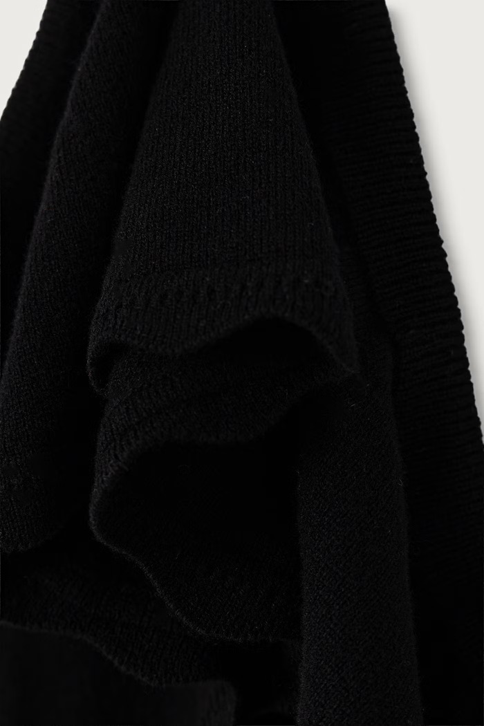 Kołnierzyk ozdobny damski z wełny merino Answear.LAB BARCELONA czarny