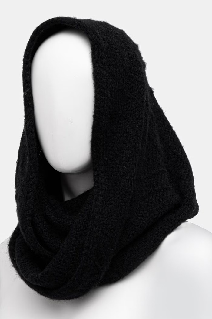 Komin damski z wełną merino Answear.LAB 2306021 czarny