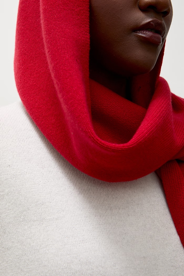 Szalik damski z wełny merino Answear.LAB WA26-SAD039 czerwony