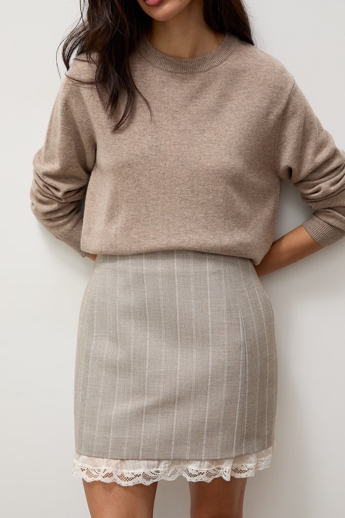 Gonna con viscosa Answear.LAB grigio ET0787.tok