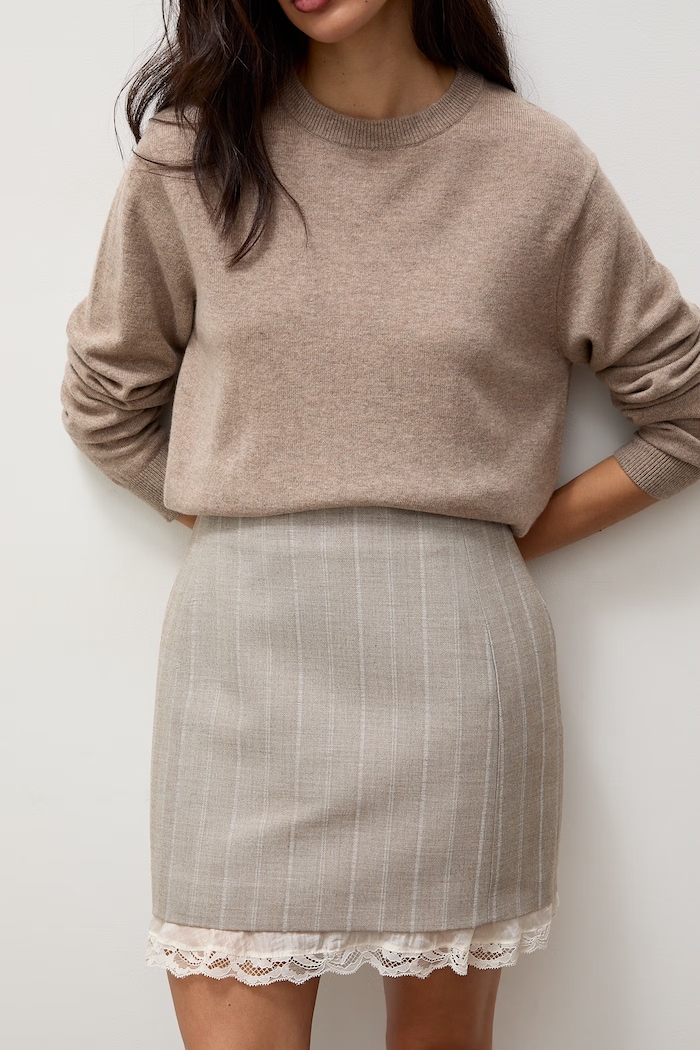 Gonna con viscosa Answear.LAB grigio ET0787.tok