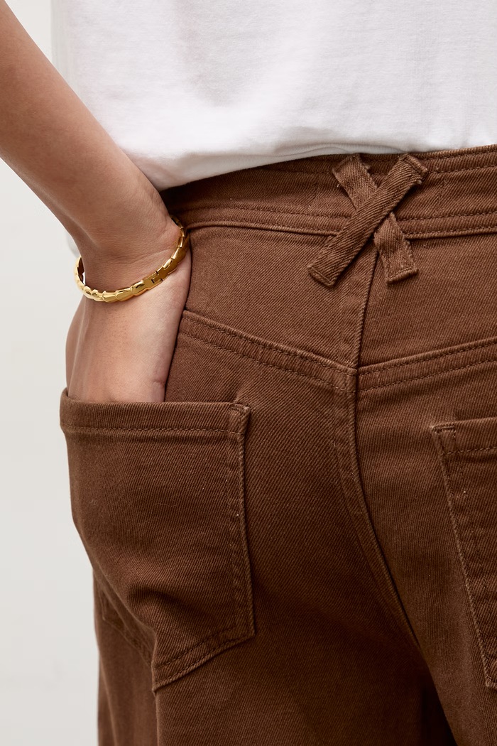 Jeansy wide leg damskie Answear.LAB 8516.hak brązowy