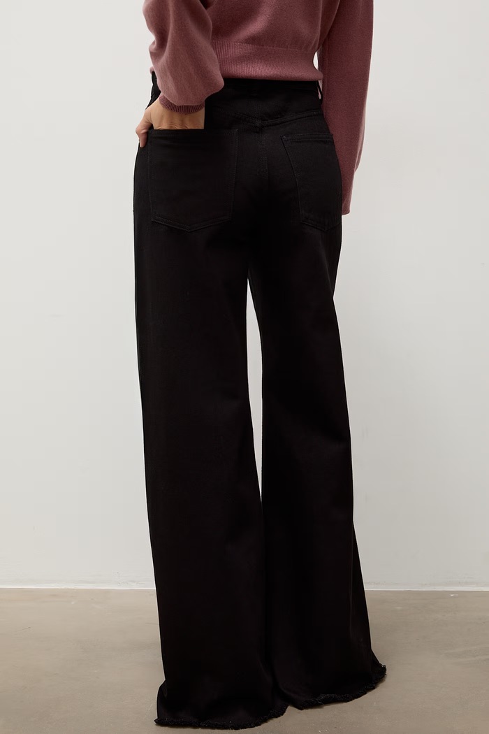 Odzież Answear.LAB Jeansy wide leg damskie PN1753.tok czarny