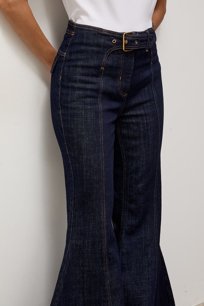 Jeansy bootcut damskie Answear.LAB PN1763.tok granatowy